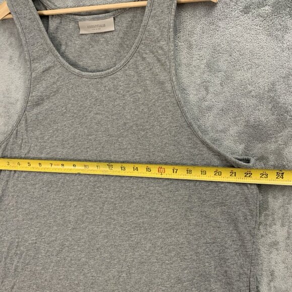 Essentials Fear of God Shirt Mens XL Gray Sleeveless Tank Top Casual Streetwear - Picture 3 of 10